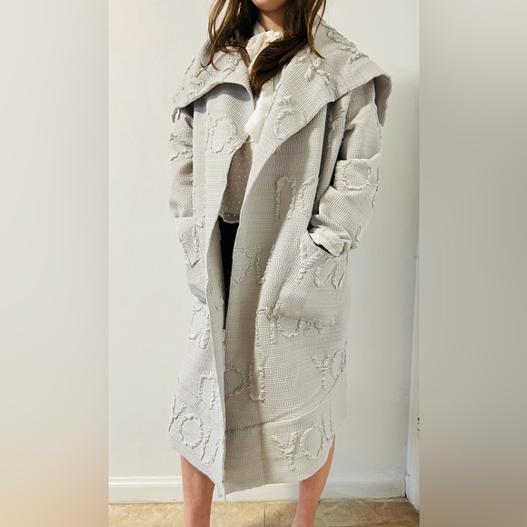 “YOU” Designer Coat - Unique Textured Statement Piece - Picture 2 of 5